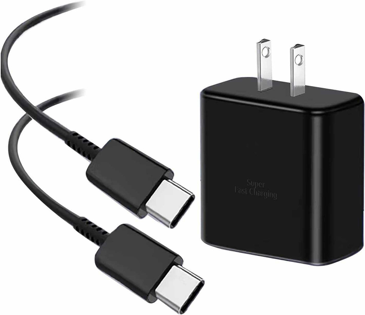 45W USB-C charger with 10FT cable fast charging Samsung Galaxy MacBook Lenovo devices compact design
