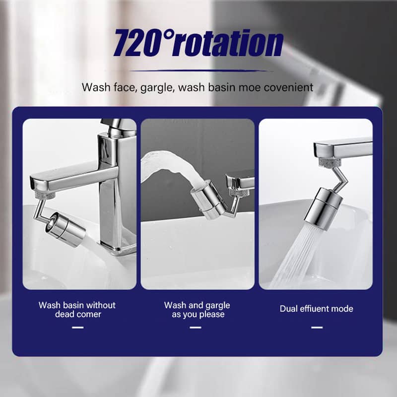Universal kitchen faucet splash guard filter in chrome