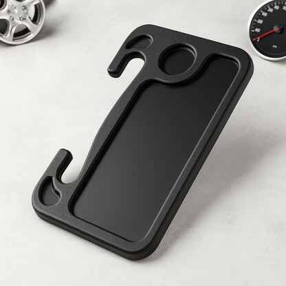 Universal portable car steering wheel tray on white background