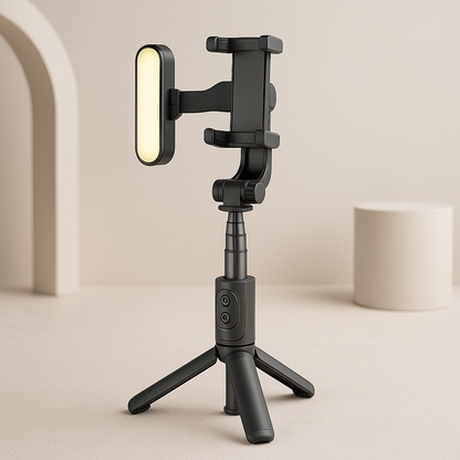 Portable handheld gimbal stabilizer for smartphone and action camera