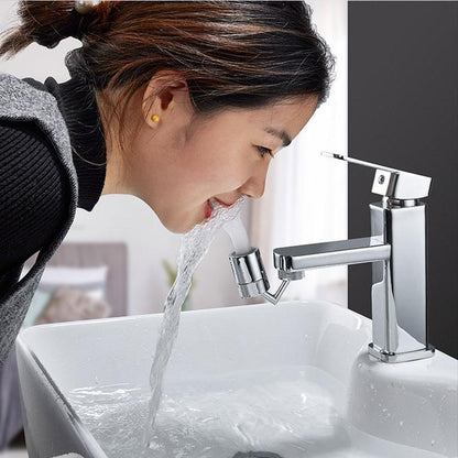 Universal faucet aerator splash guard filter with 360 degree rotation