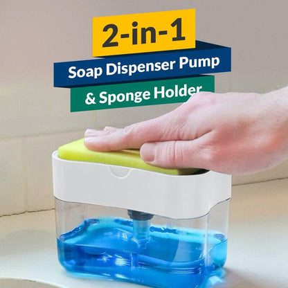 Stainless steel double layer sponge and soap rack for kitchen and bathroom