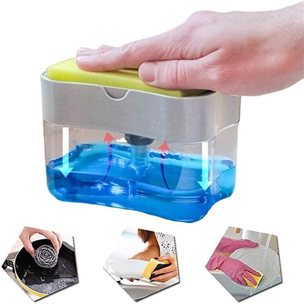 Double layer sink caddy rack for sponge soap and scrubber storage
