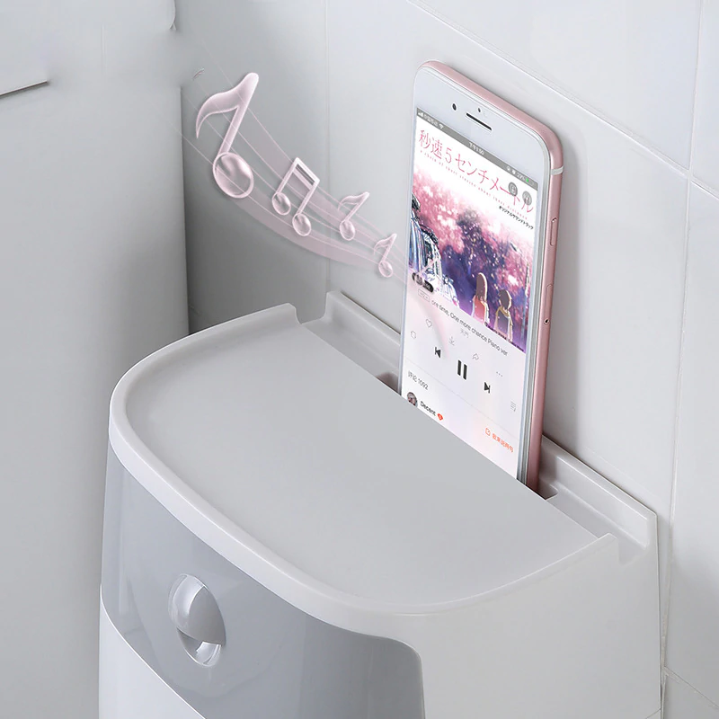 Stainless steel wall mount waterproof toilet paper holder for bathroom