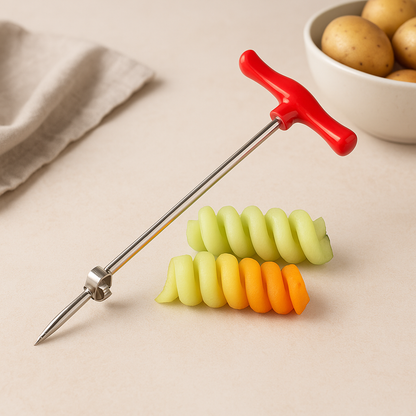 Spiral potato cutter for homemade curly fries and tornado potatoes