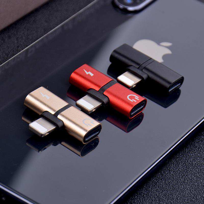 Dual function Lightning adapter for charging and listening at the same time