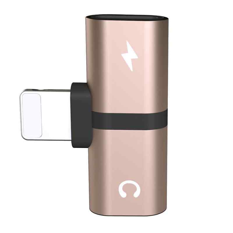 2-in-1 headphone and charger adapter for iPhone in white